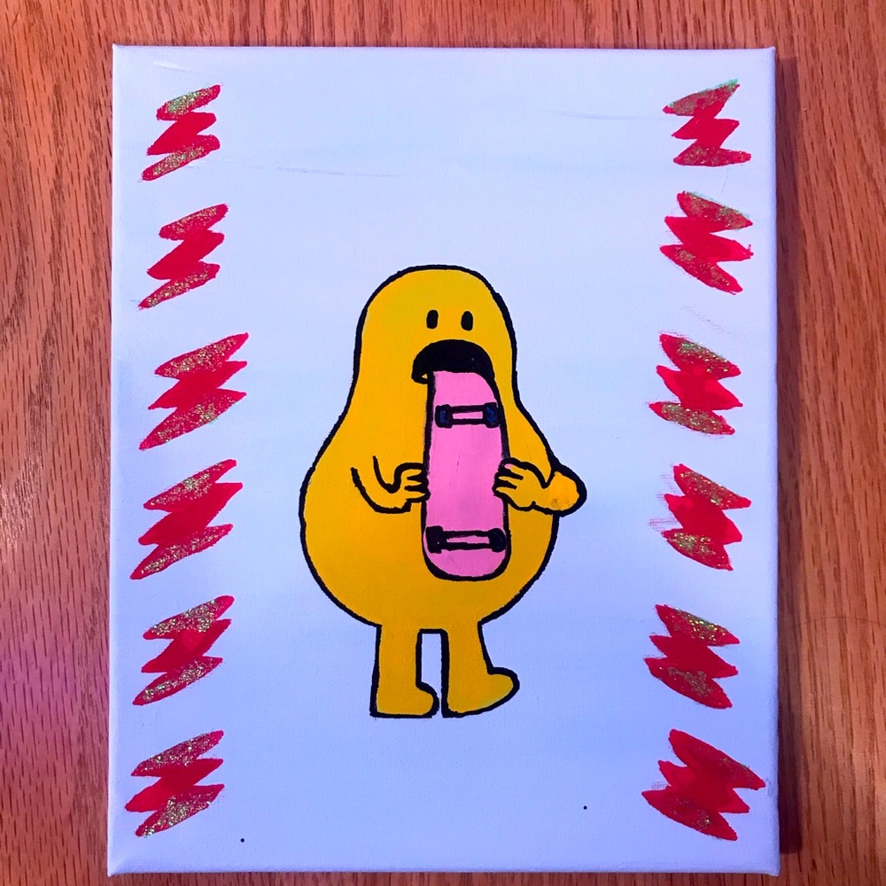 trippy skater painting⚡️⚡️